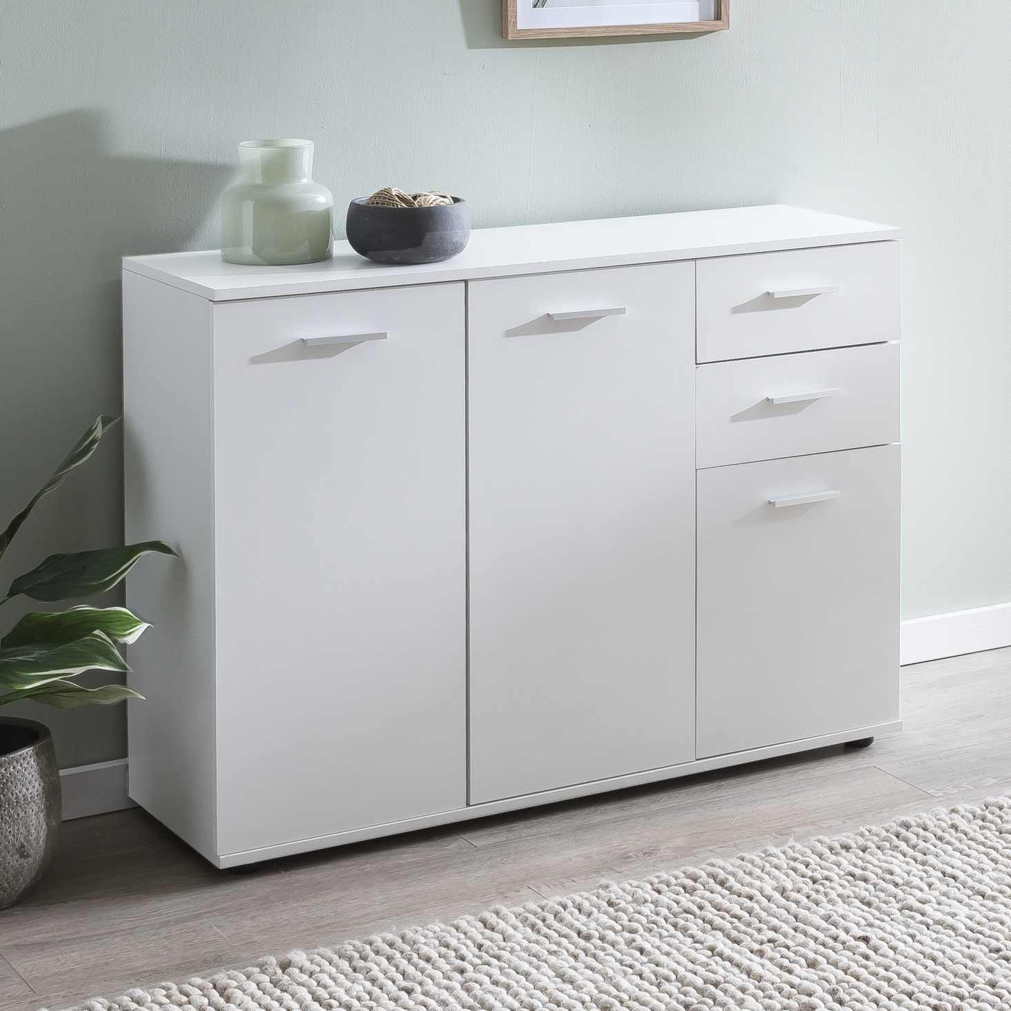 Credenza svenja 107x35x76cm bianco