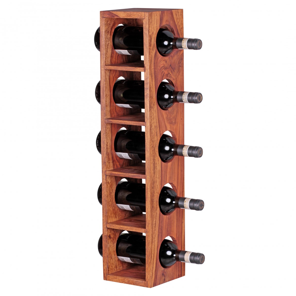 Rack vino in legno massello sheesham bottiglia mensola a muro per 5 bottiglie mensola di legno scaffale moderno con 70 cm