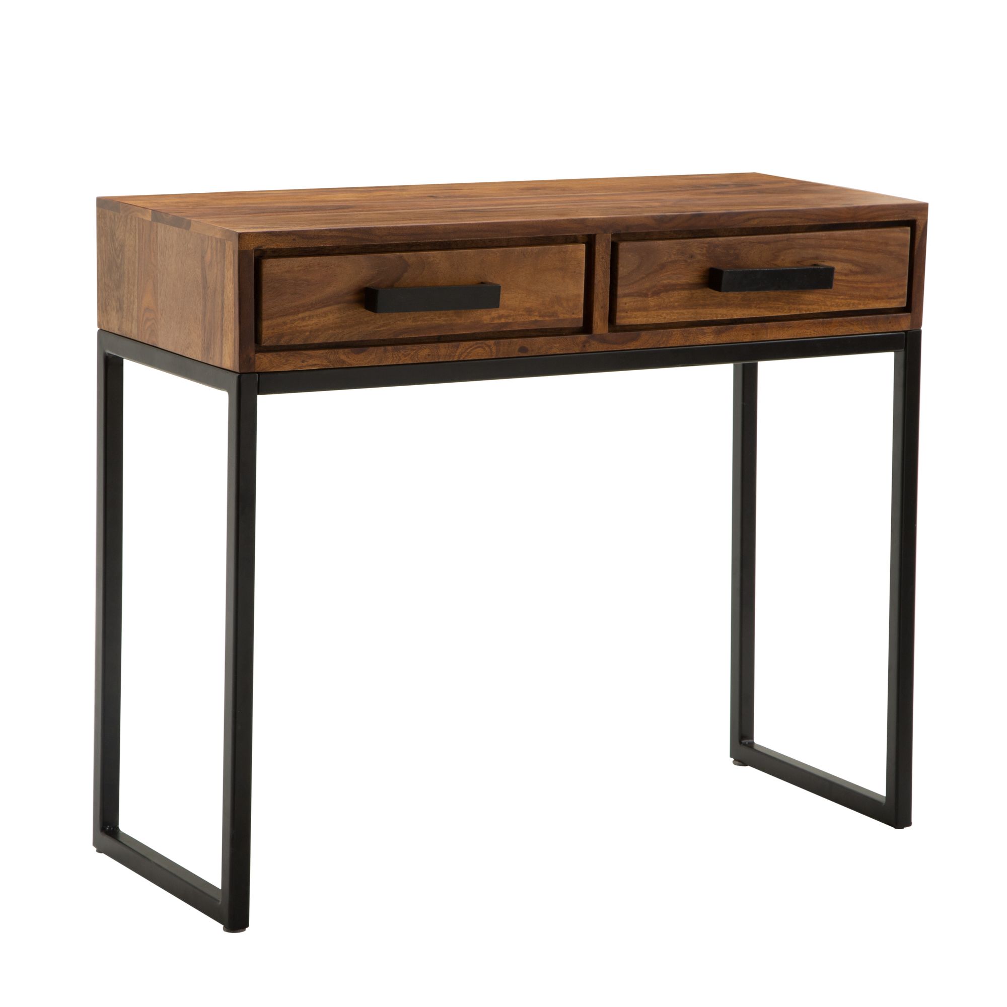 Console  sheesham legno massiccio / metallo 90x76x36 cm tavolo sala