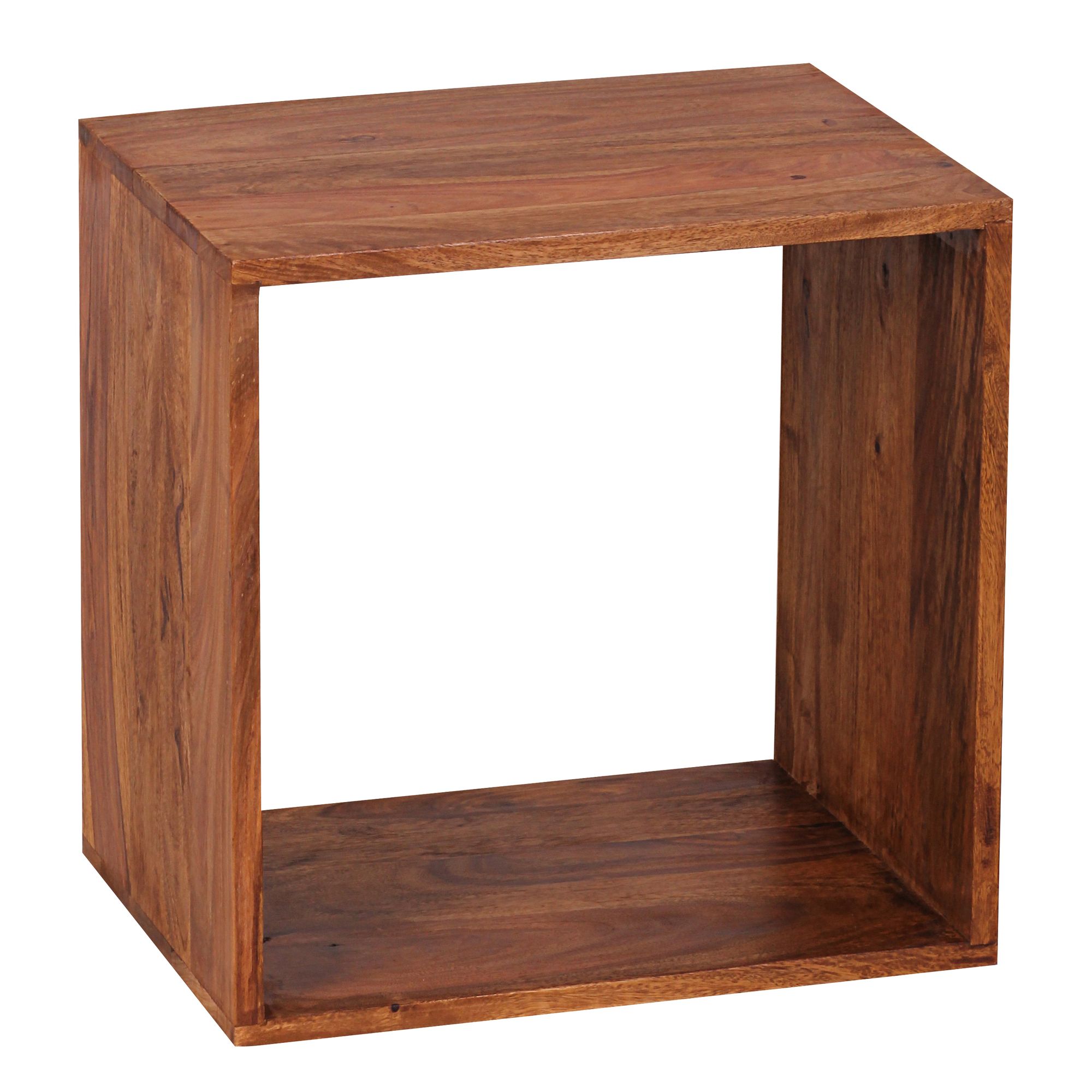 Mensola autoportante legno massello mumbai sheesham 43,5 cm mensola a cubo design mensola in legno prodotto naturale tavolino stile country