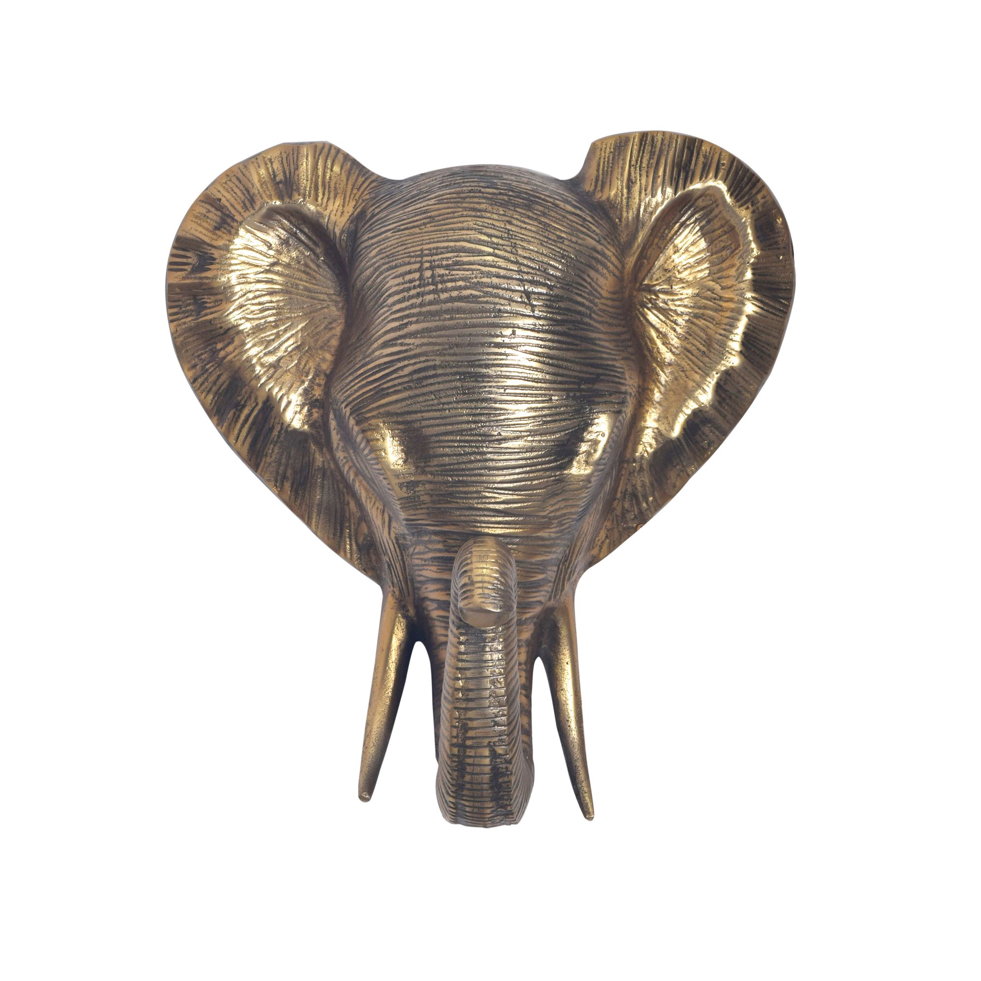 Decorazione da parete WOHNLING elefante 41 cm alluminio oro Africa decorazione domestica decorazione moderna