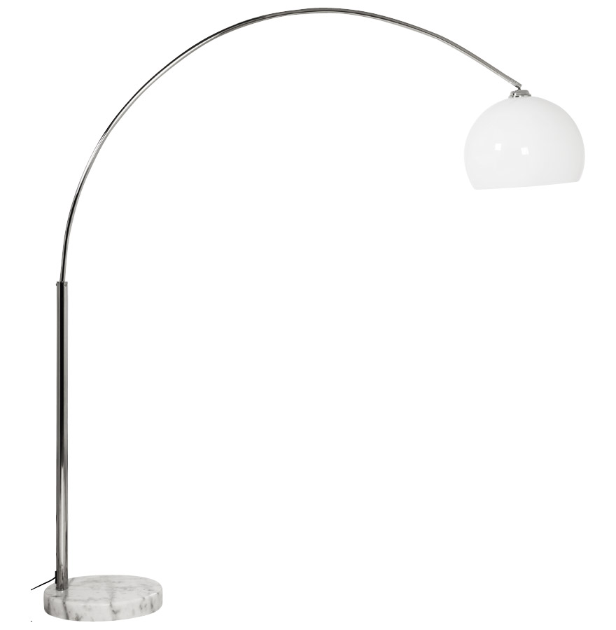 Alterego lampada da terra BIG BOW telaio colore cromo colore bianco