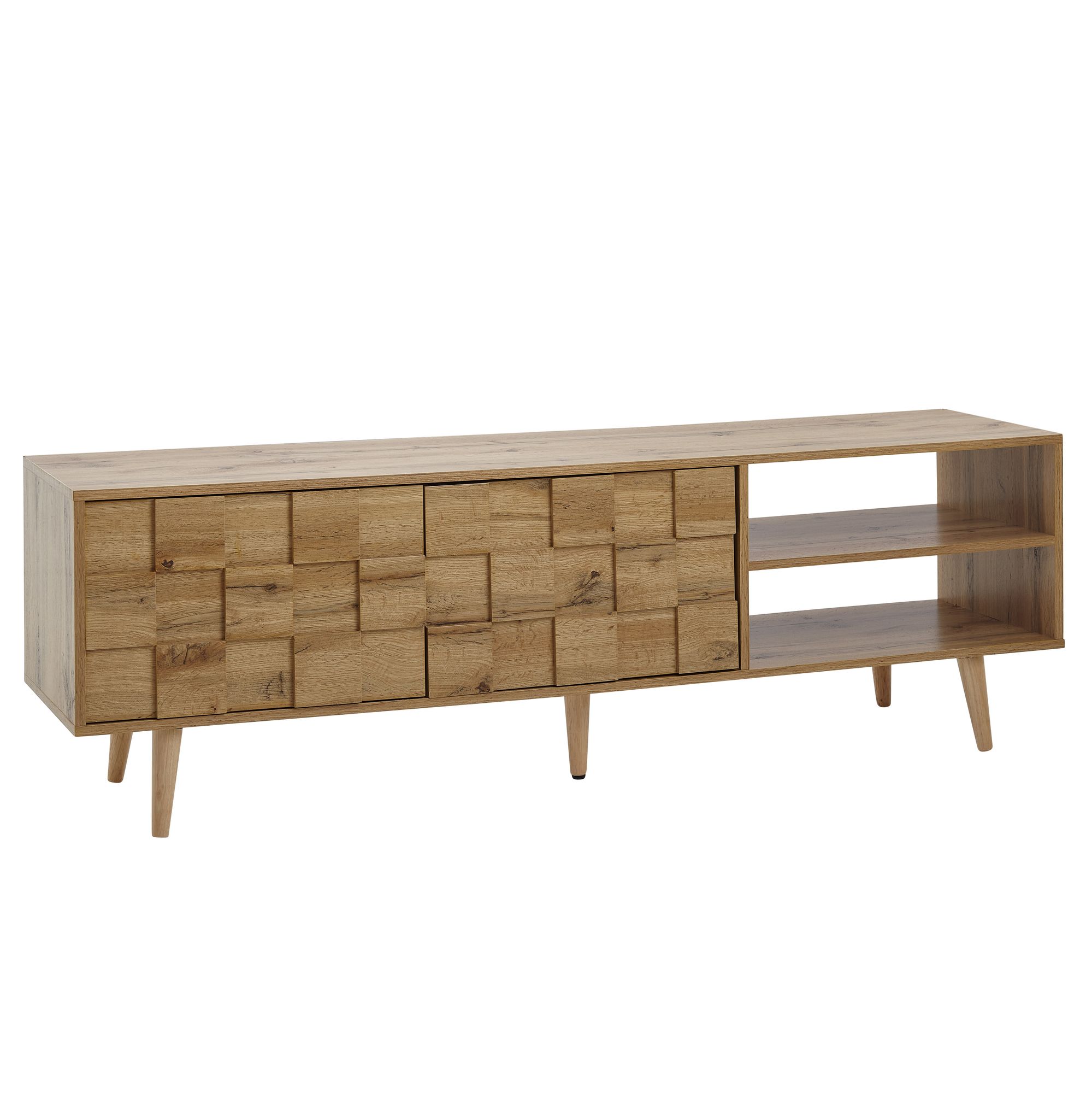 Credenza in legno rovere decoro 160x51x40 cm comò tv a due ante