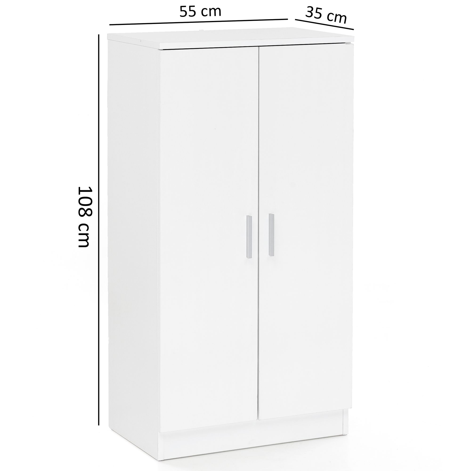 Scarpiera martin con 2 ante bianco 55x108x35 cm scarpiera legno chiusa