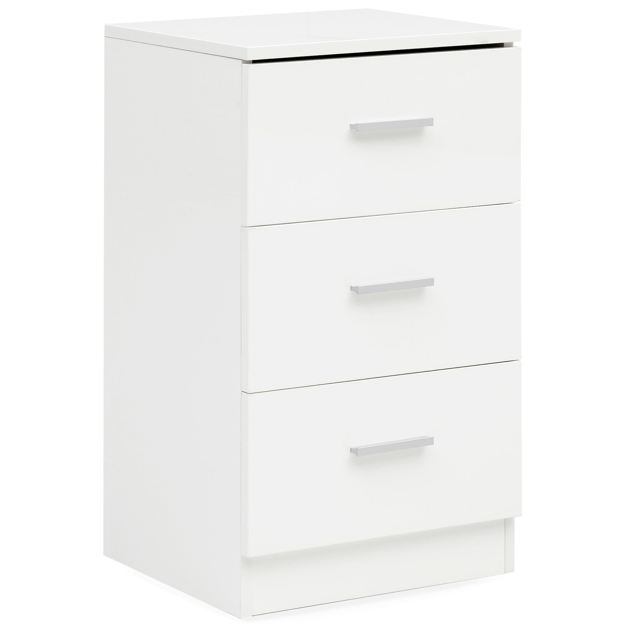 Bianco wl5.868 38x66,5x35cm comodino in legno lucido comodino per letto a molle