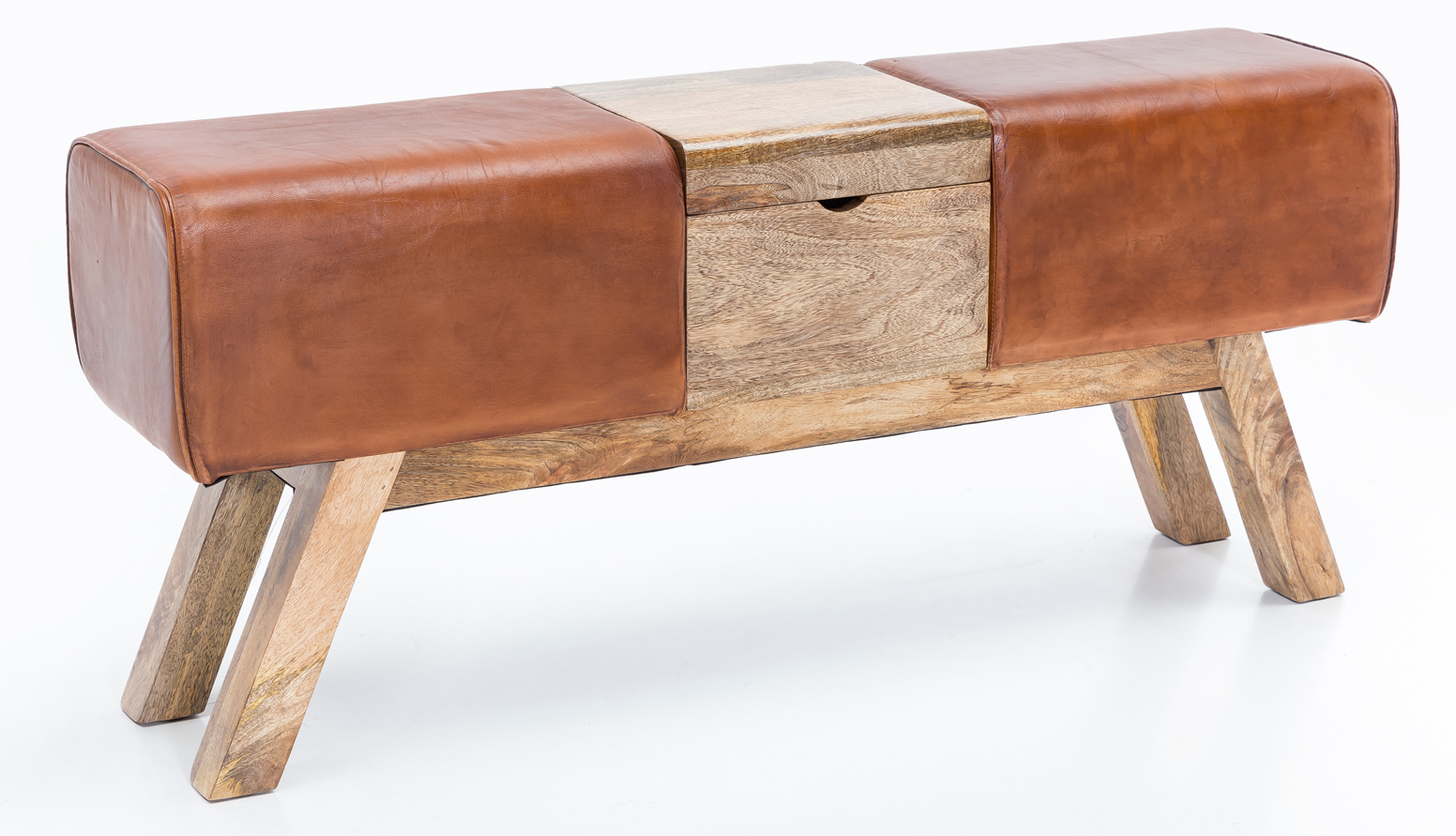 Design accendere bock bench vano bagagli brown 120 x 29 x 53 cm