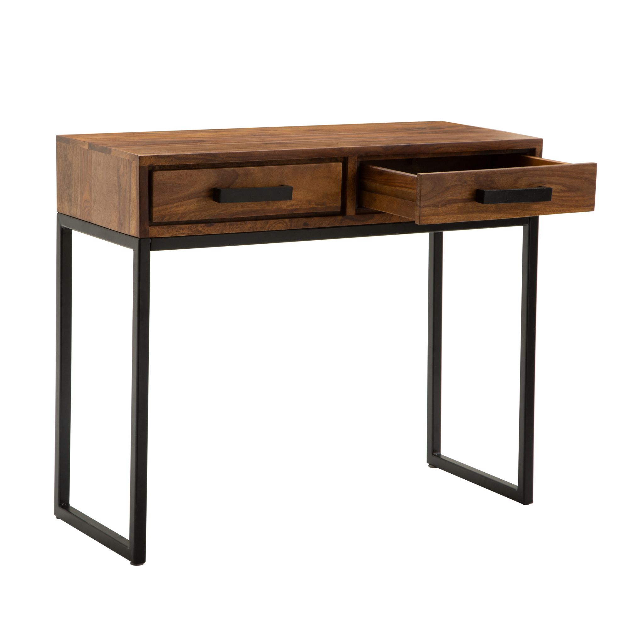 Console  sheesham legno massiccio / metallo 90x76x36 cm tavolo sala