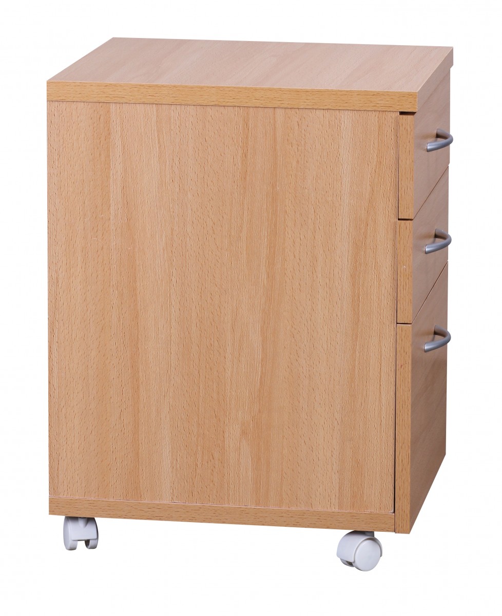 Contenitore ottawa 40 x 60 x 45 cm mobile base con ruote faggio