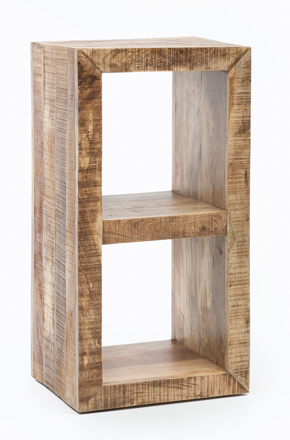 Legno massello in piedi scaffalature rustica mango 90 x 45 x 35 cm 2 ripiani