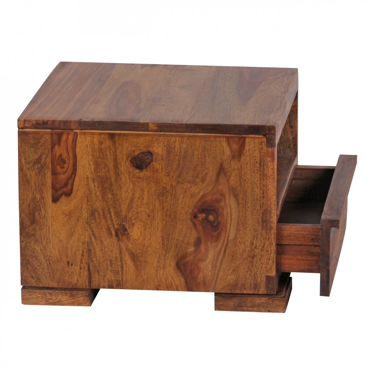 Comodino mumbai in legno massello di sheesham comodino cassettiera 30 cm 1 cassetto ripiano comodino stile country vero legno