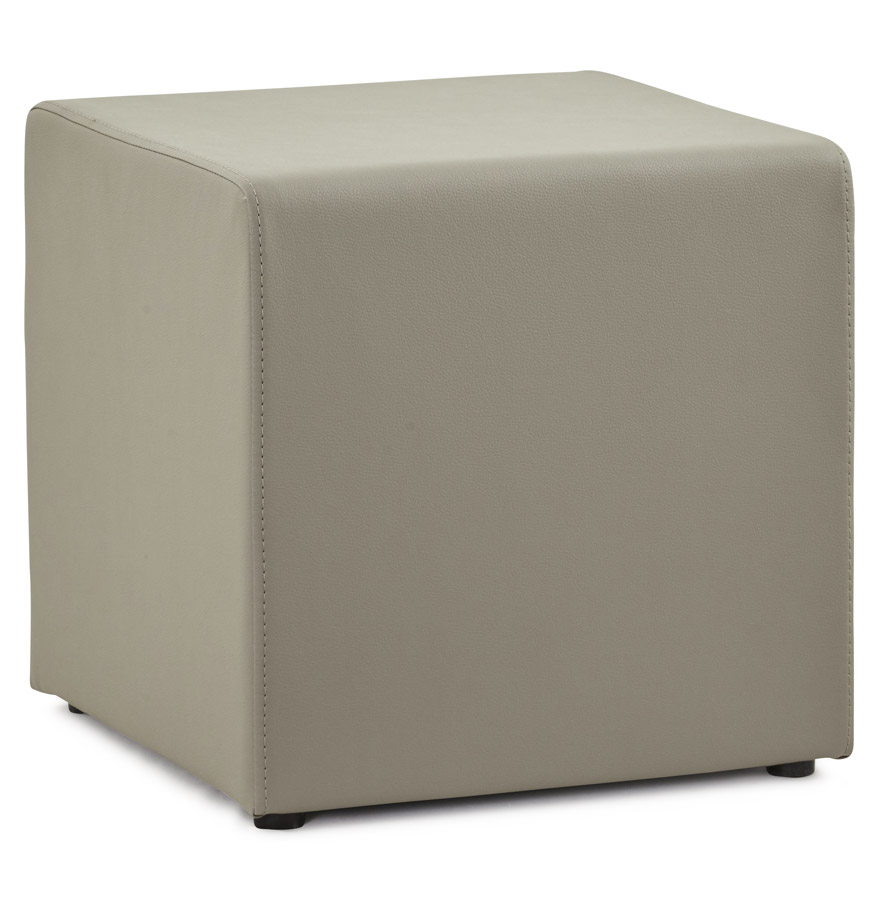 Pouf 'CUBO' da salotto in materiale sintetico grigio