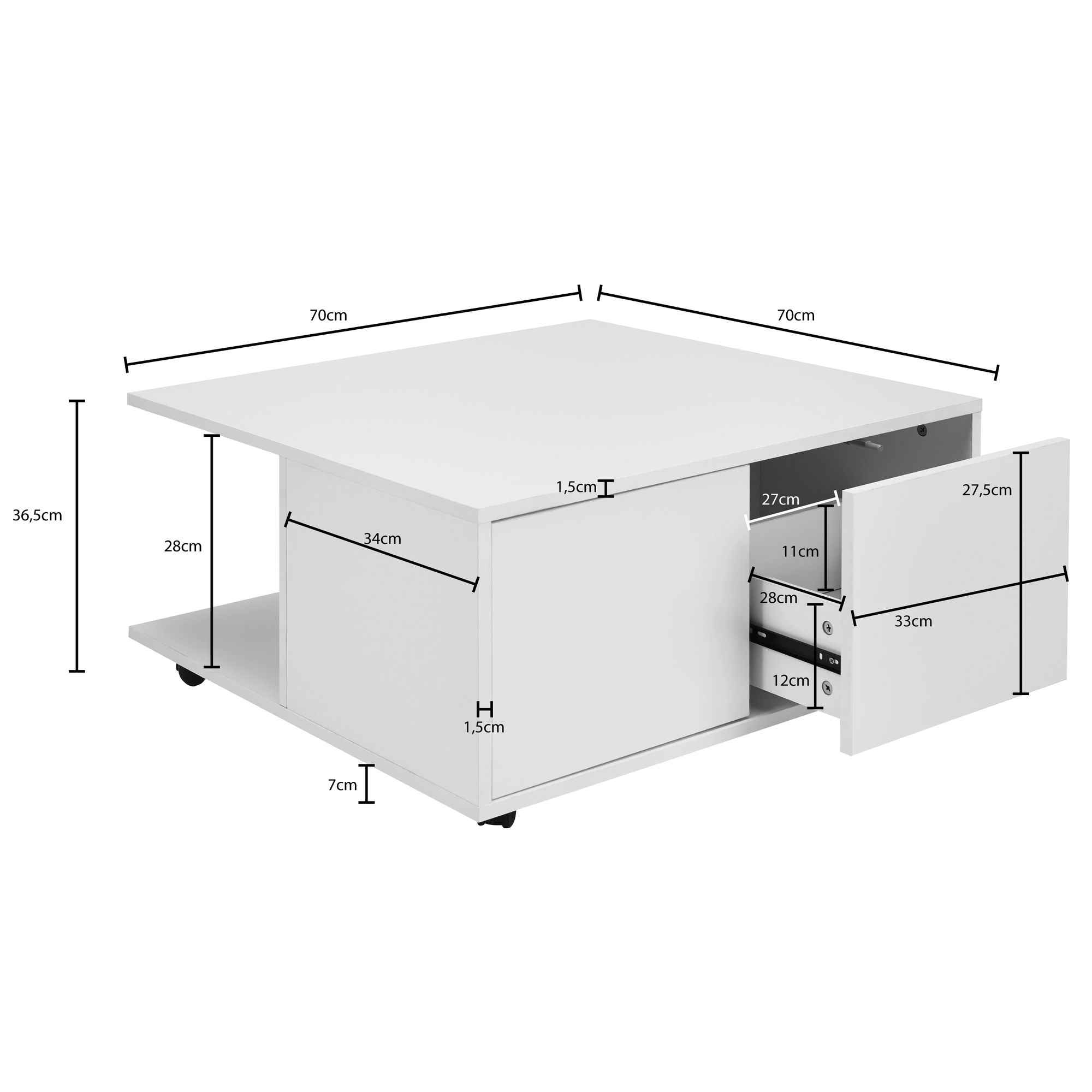 Design  70x70 cm bianco