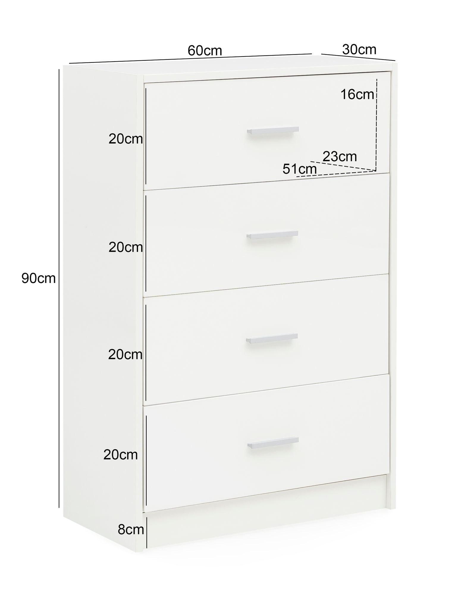 Credenza design wl5.864 bianco lucido 60x90x30 cm credenza legno moderno