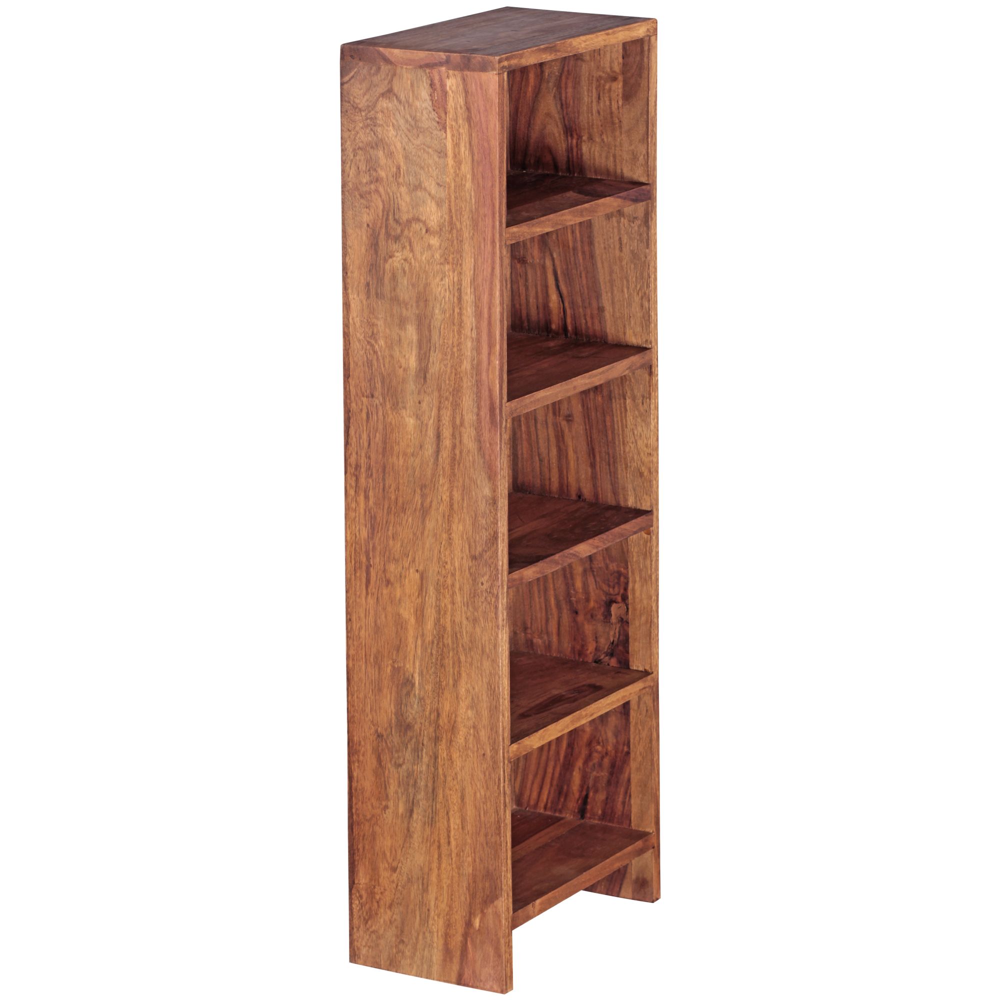 Mensola cd in legno massello sheesham piedi scaffalature 90 cm vani portaoggetti alta cd 5 libreria in stile country naturale