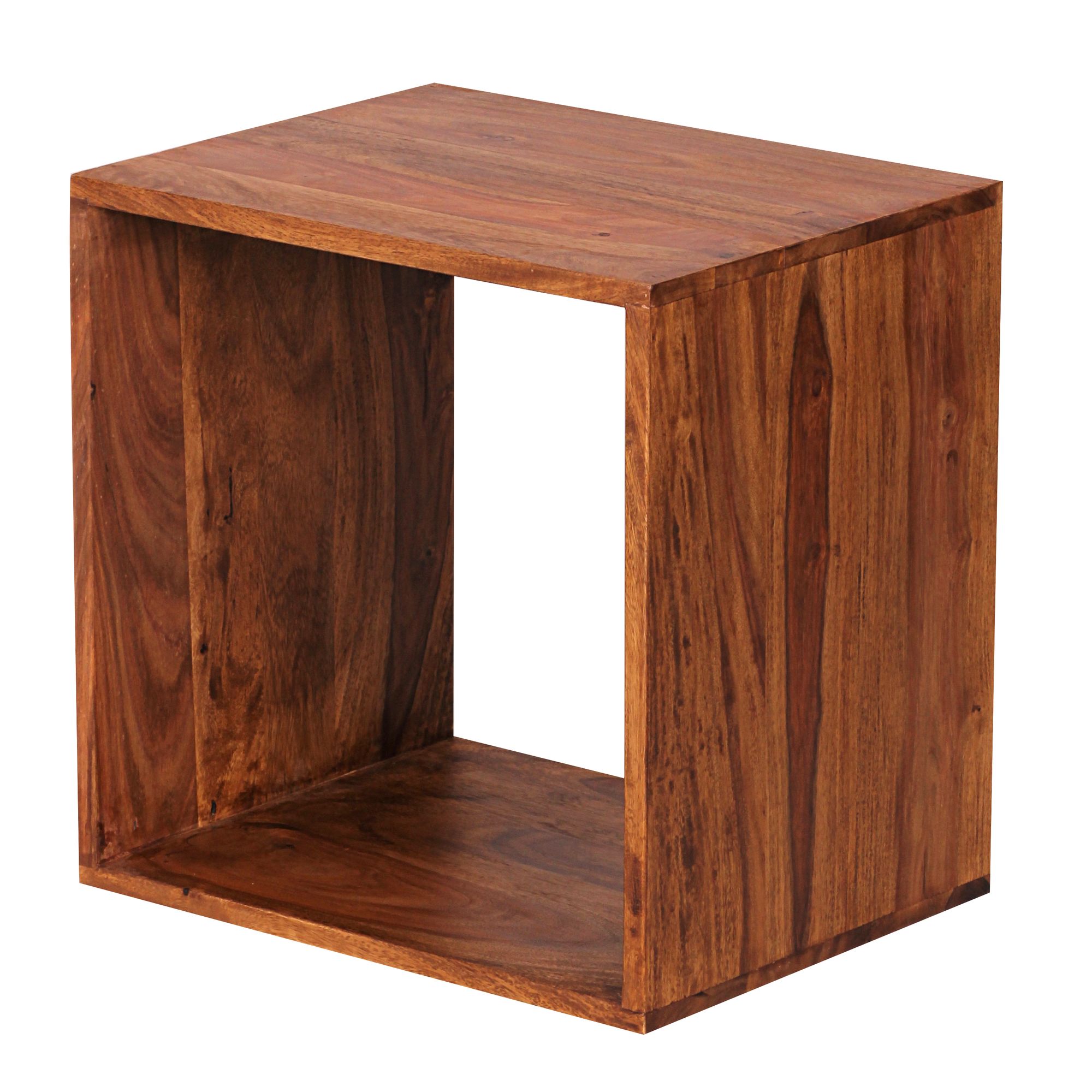 Mensola autoportante legno massello mumbai sheesham 43,5 cm mensola a cubo design mensola in legno prodotto naturale tavolino stile country