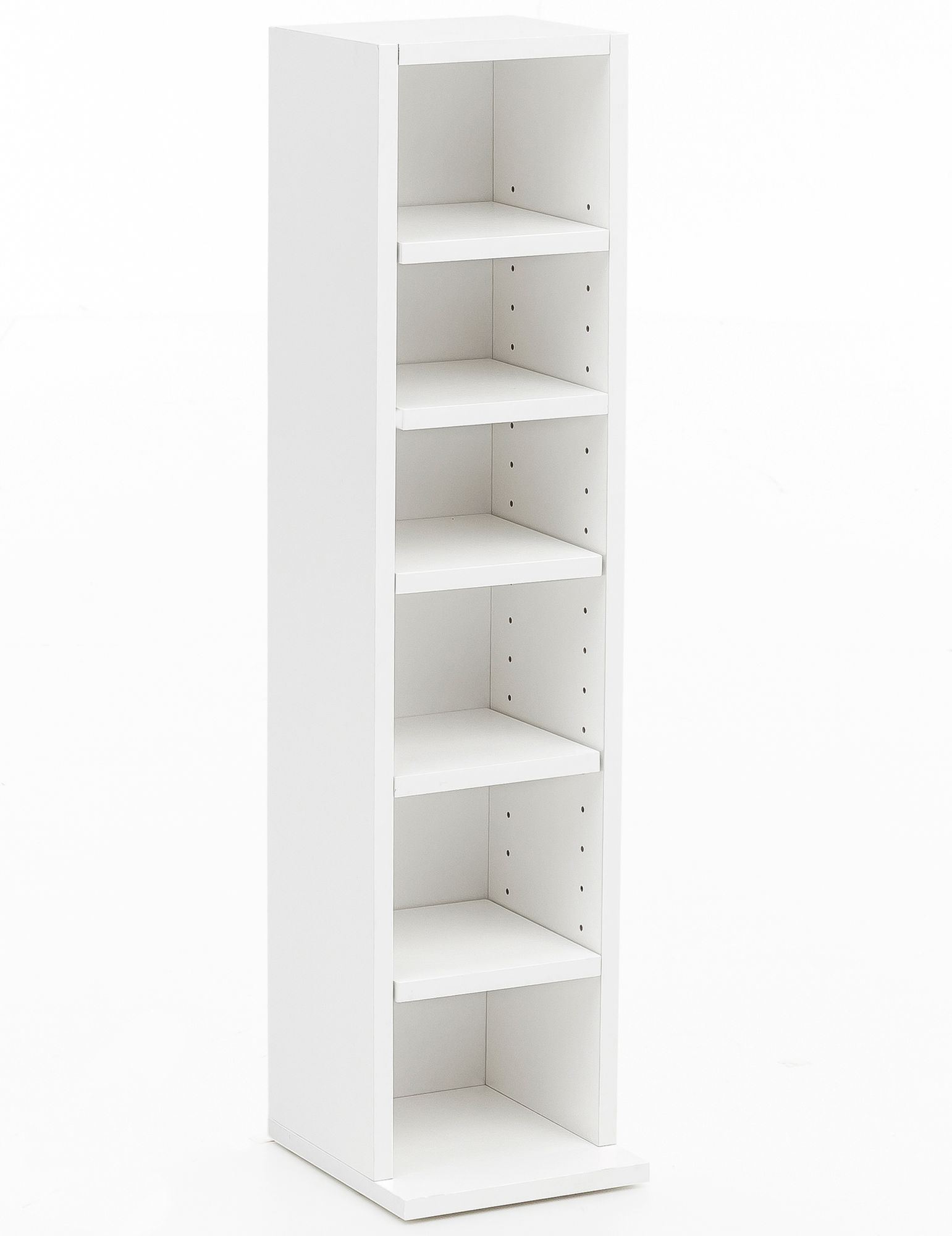 Libreria di design wl5.336 21x91x20cm con 6 scomparti bianco