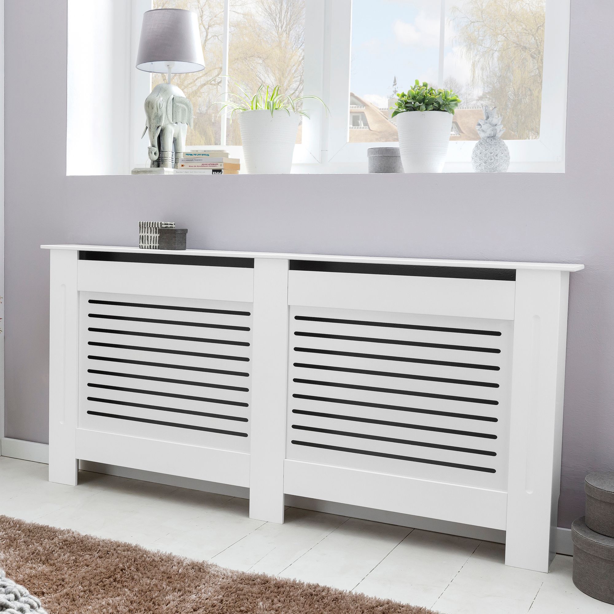 Design copri radiatore wl5.745 laccato bianco opaco 112x82x19 cm