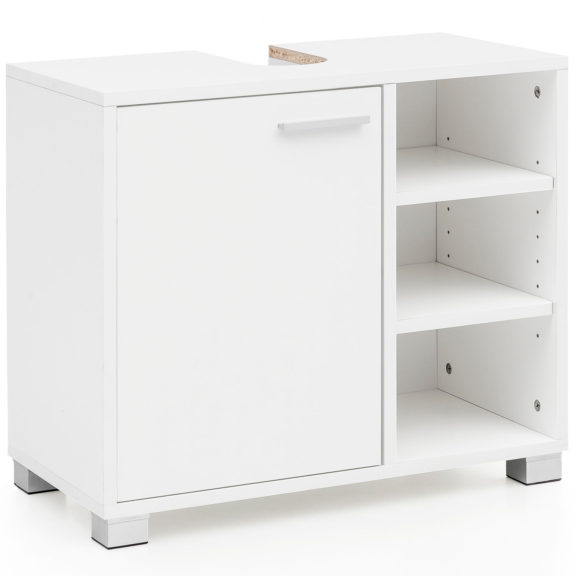 Mobile lavabo wl5.341 60x55x32cm mobile bagno bianco con porta